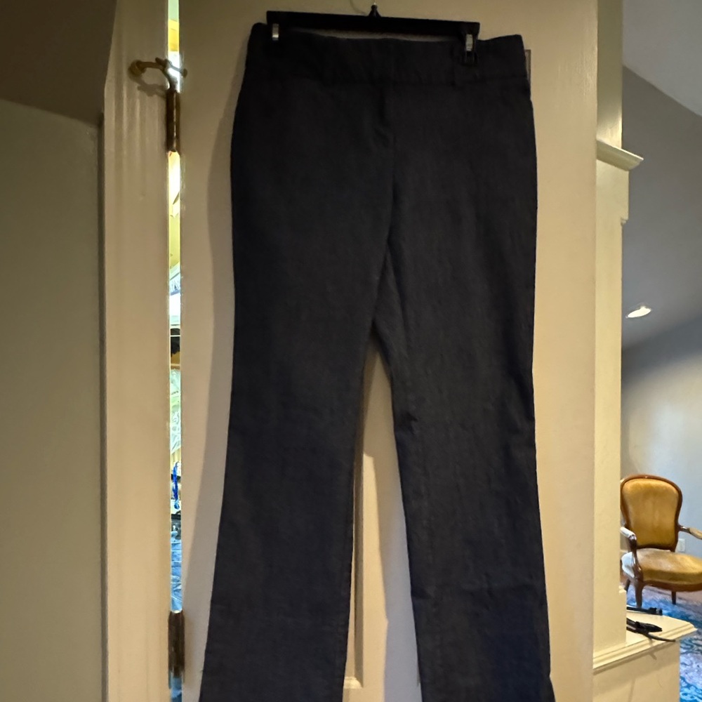 Never Worn Dark Denim Wide Leg Pants, Size 4 Tall
